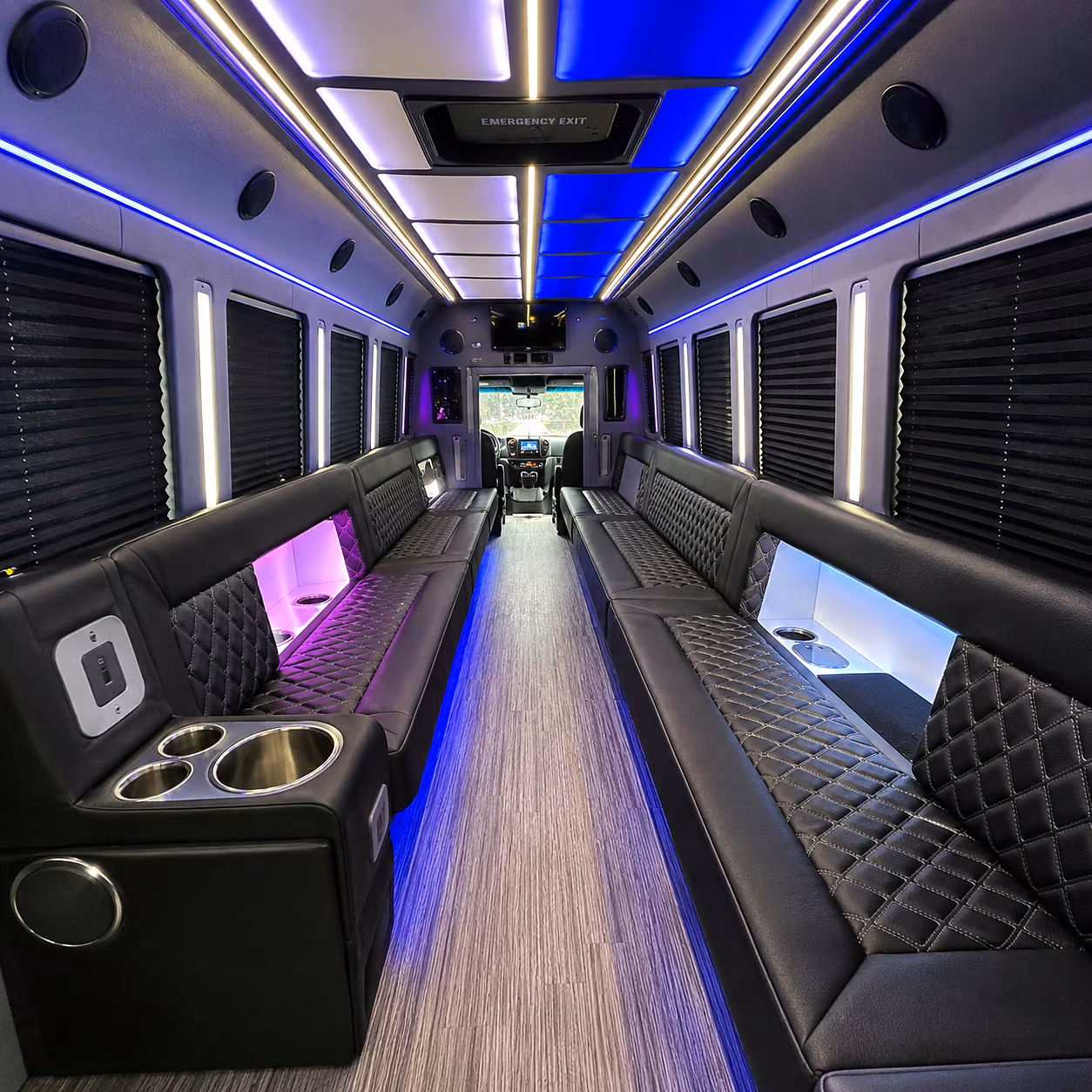 pomona party bus rental interior